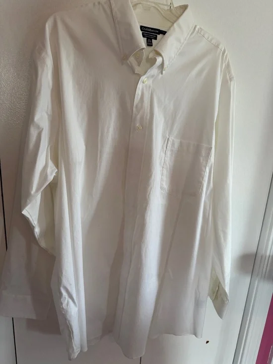 croft & barrow Men’s White Button-Down Dress Shirt - Picture 3 of 5